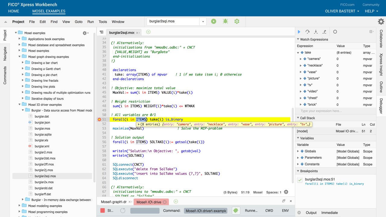 FICO Xpress Mosel - Mathematical Modelling and Optimization Language